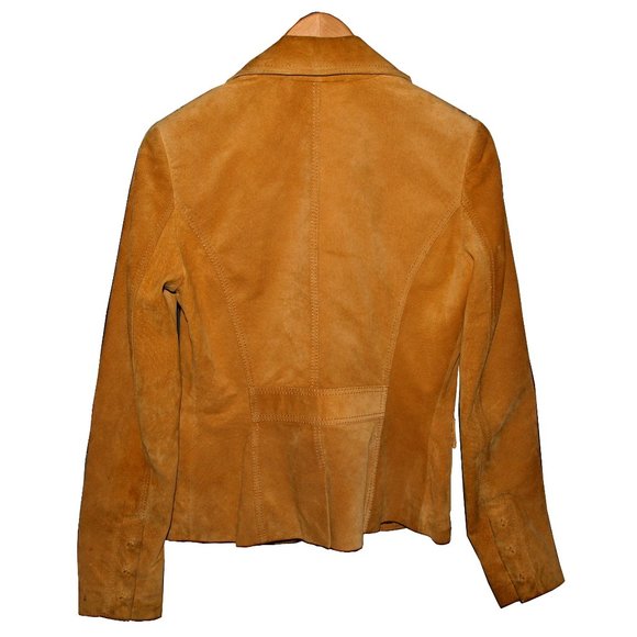 Vintage Danier Tan Brown Suede Leather Jacket, XS / XP - Picture 7 of 16